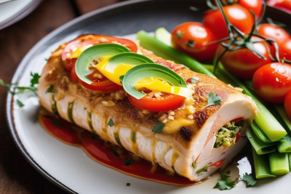 delicious-stuffed-chicken-roll-with-leek-tomato