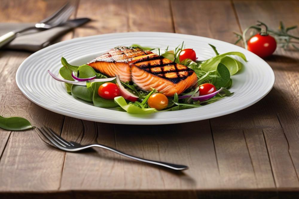 grilled-salmon-salad-with-mixed-greens