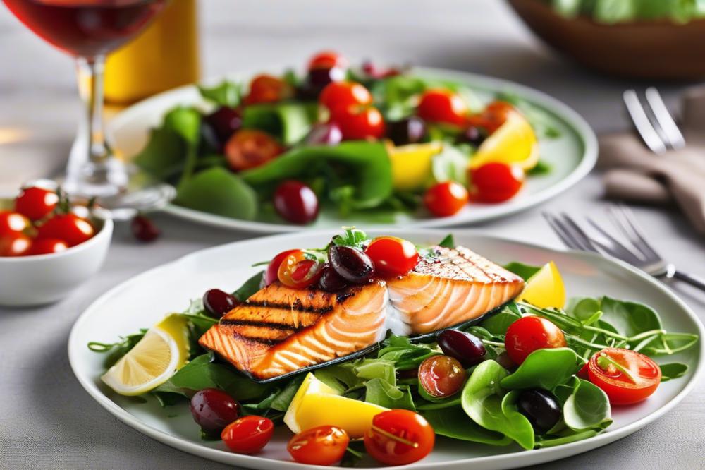 grilled-salmon-salad-with-mixed-greens