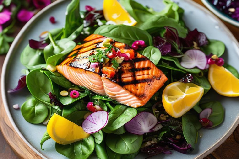 grilled-salmon-salad-with-mixed-greens