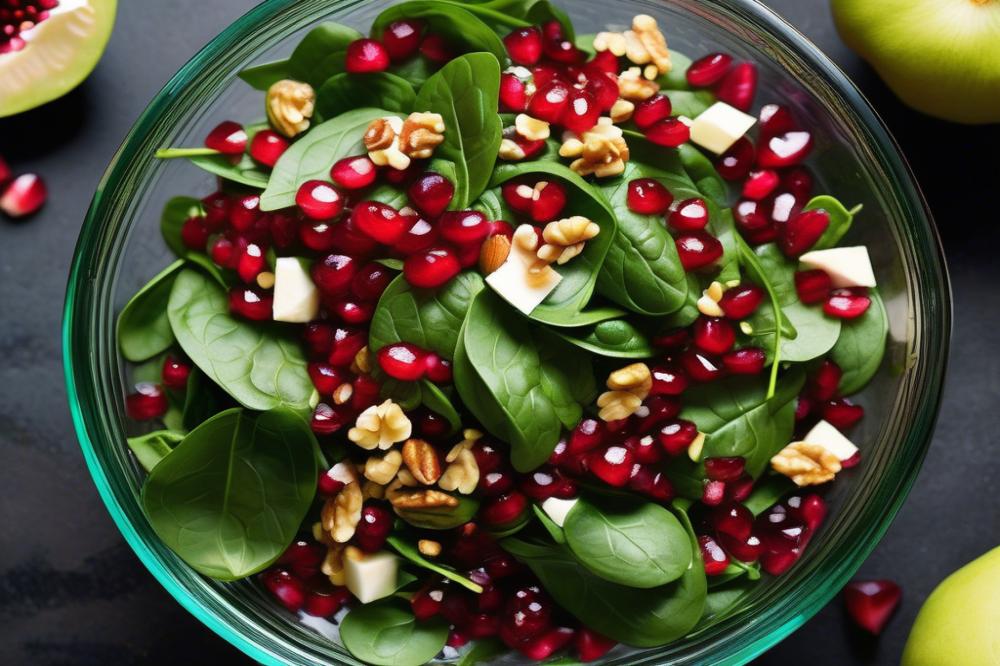 pomegranate-and-walnut-spinach-salad