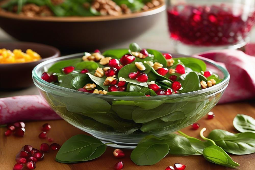 pomegranate-and-walnut-spinach-salad