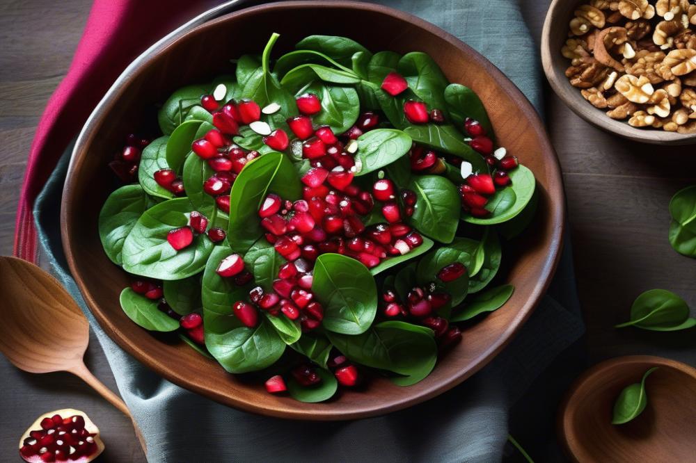 pomegranate-and-walnut-spinach-salad