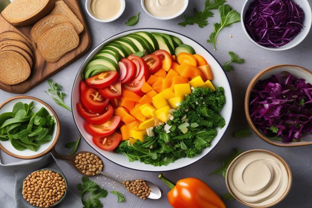 rainbow-veggie-salad-with-tahini-dressing