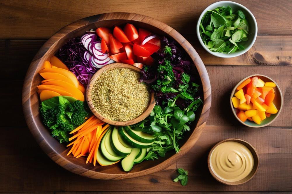 rainbow-veggie-salad-with-tahini-dressing