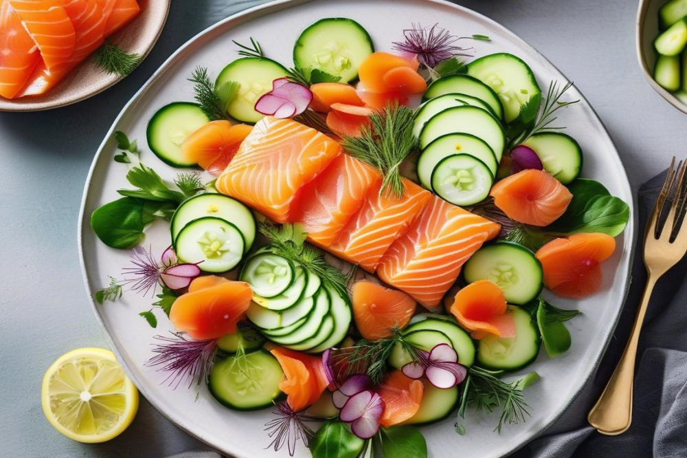 smoked-salmon-and-cucumber-salad-with-dill-cream