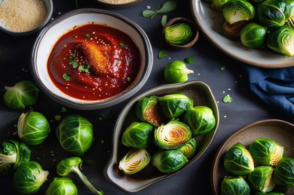 spicy-gochujang-butter-brussels-sprouts-a-flavorf