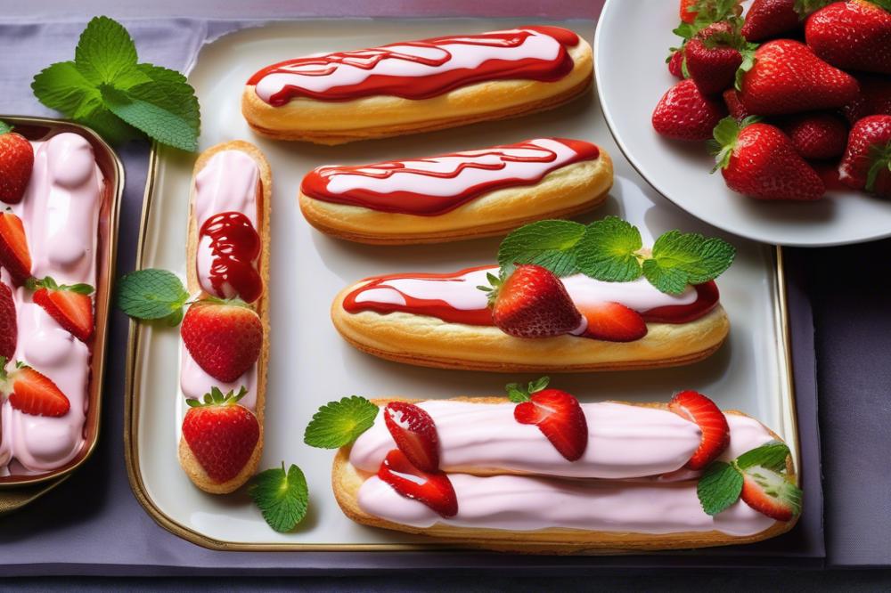 strawberry-and-cream-eclairs