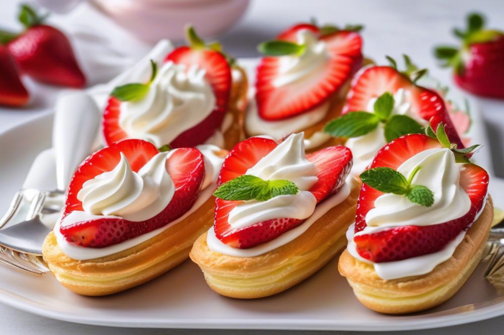 strawberry-and-cream-eclairs