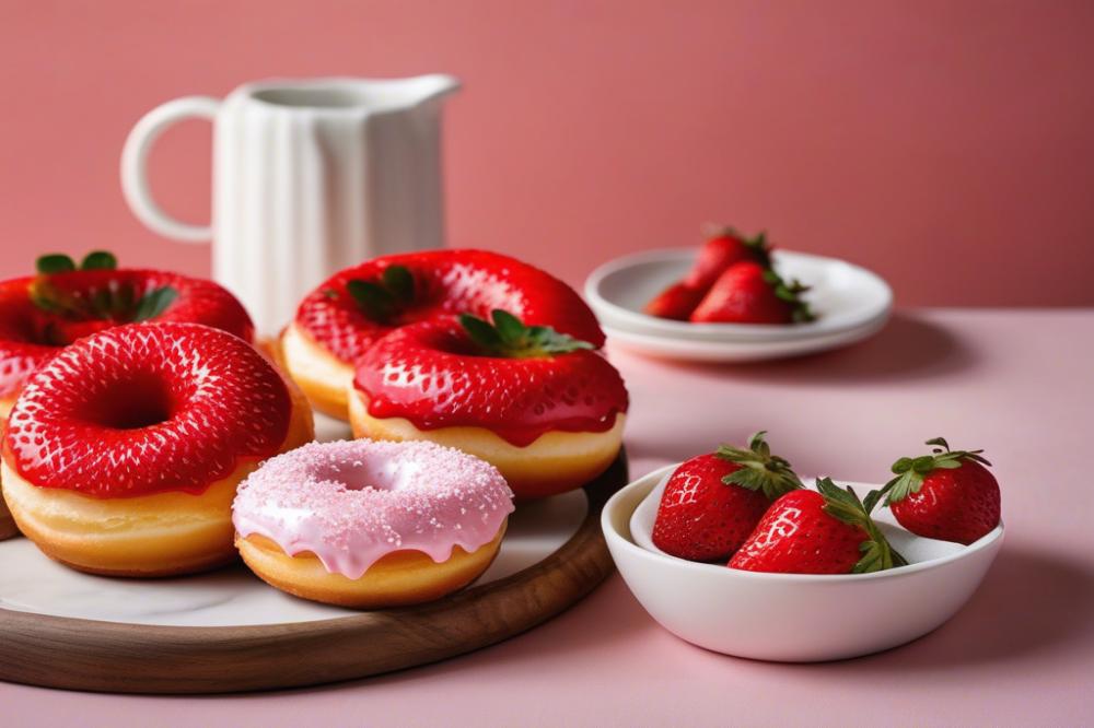 strawberry-and-cream-filled-donuts