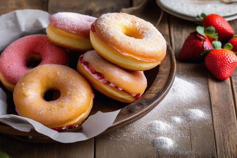 strawberry-and-cream-filled-donuts