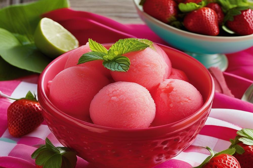 strawberry-and-lime-sorbet