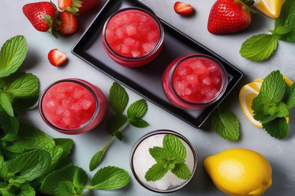 strawberry-and-mint-granita