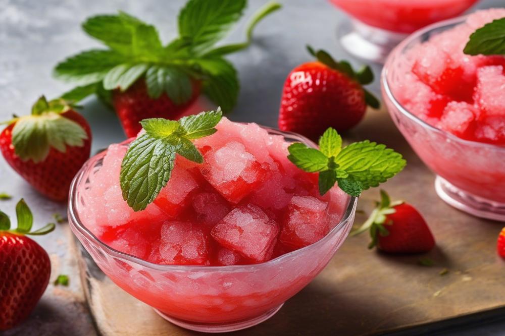 strawberry-and-mint-granita