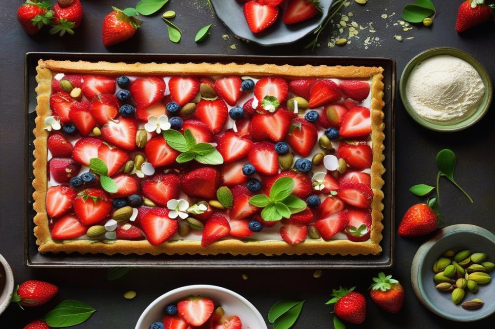 strawberry-and-pistachio-tart