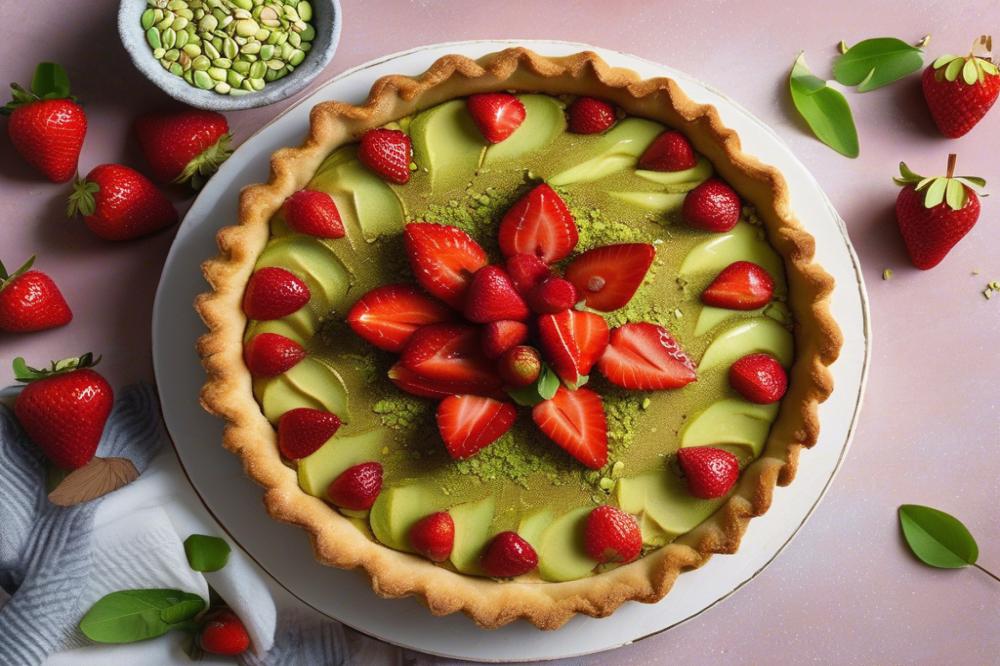 strawberry-and-pistachio-tart