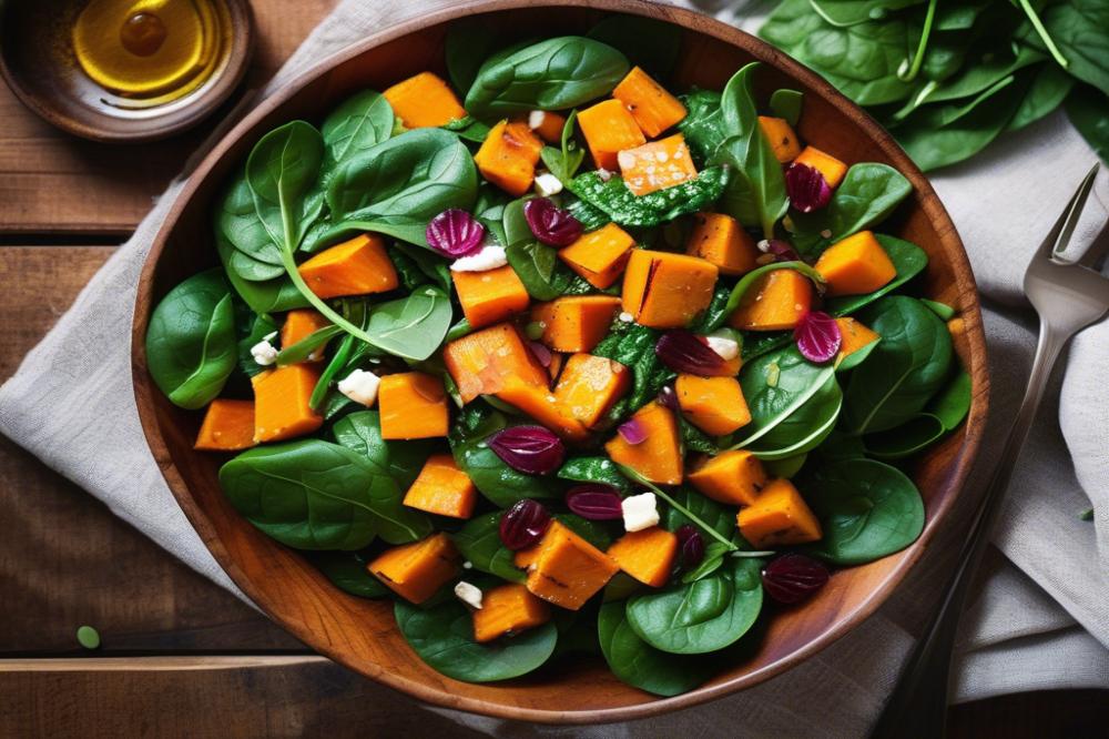 sweet-potato-and-spinach-salad-with-maple-dressing