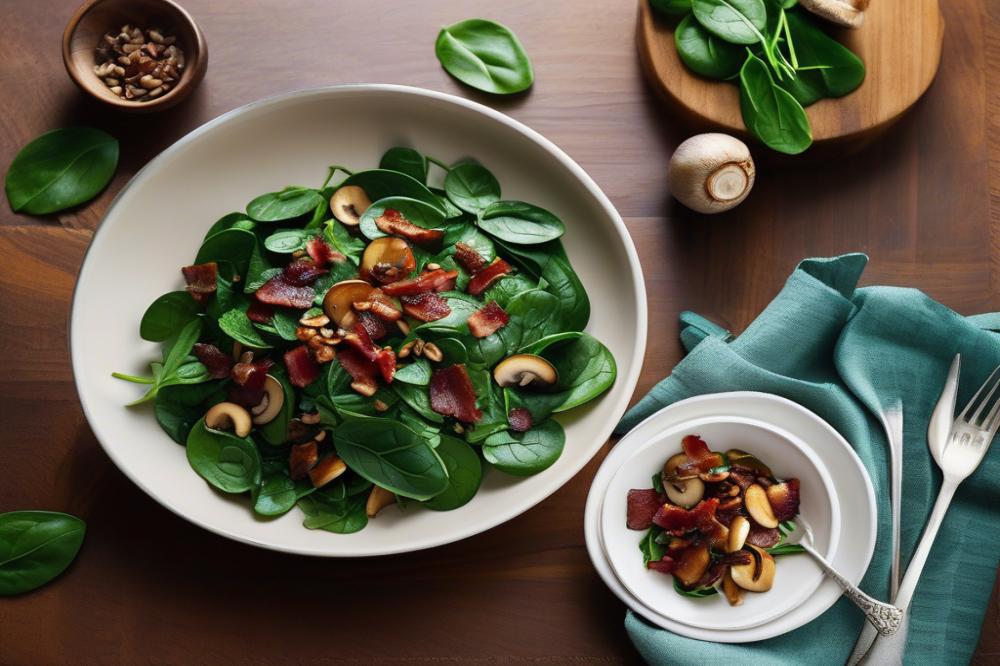 warm-spinach-salad-with-mushrooms-and-bacon