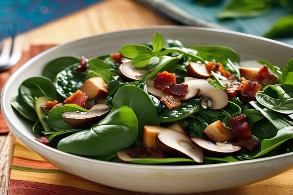 warm-spinach-salad-with-mushrooms-and-bacon